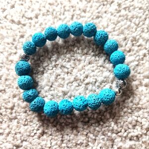 Turquoise lava stone bracelet